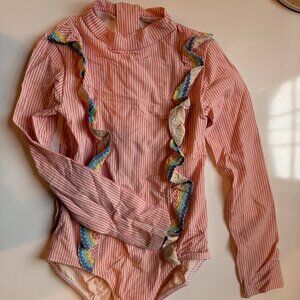 Girls Long Sleeve Zip Swimmers